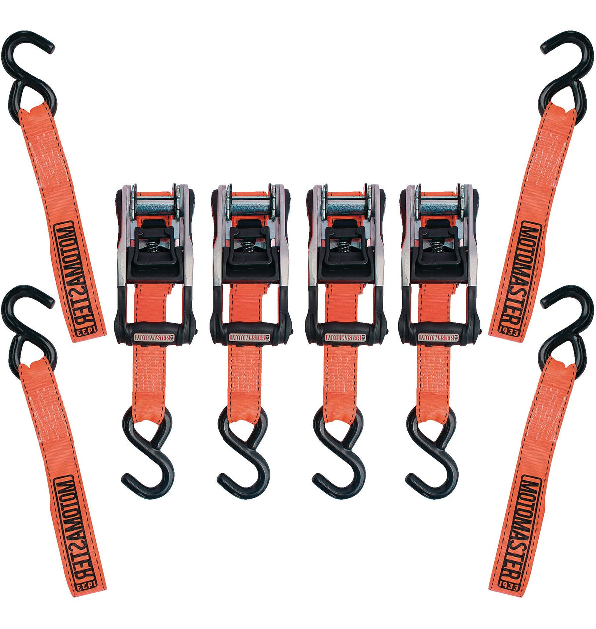 MotoMaster 3,000-lb Heavy Duty Ratchet Tie Down, with Padded D-Handle, 1.25-in x 14-ft, 4-pk