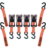 MotoMaster 3,000-lb Heavy Duty Ratchet Tie Down, with Padded D-Handle, 1.25-in x 14-ft, 4-pk