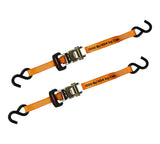 MotoMaster 3,000-lb Padded Handle Ratchet Tie Down Straps, 1.25-in x 10-ft, 2-pk image 2