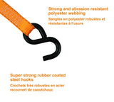 MotoMaster 3,000-lb Ratchet Tie Down Straps, with Power Grip Padded Handles, 1-in x 10-ft, 4-pk image 2