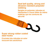 MotoMaster 3,300-lb Retractable Heavy-Duty Ratchet Tie Down Straps, 2-in x 10-ft, 2-pk image 3