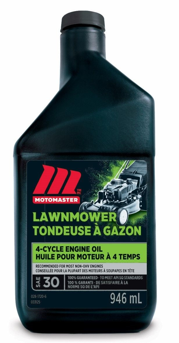 MotoMaster 4-Stroke Lawnmower Engine Oil SAE 30, 946-mL