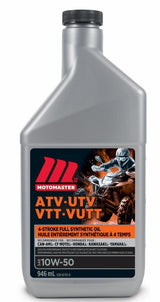 MotoMaster 4-Stroke Synthetic ATV/UTV Engine Oil 10W50, 946-mL