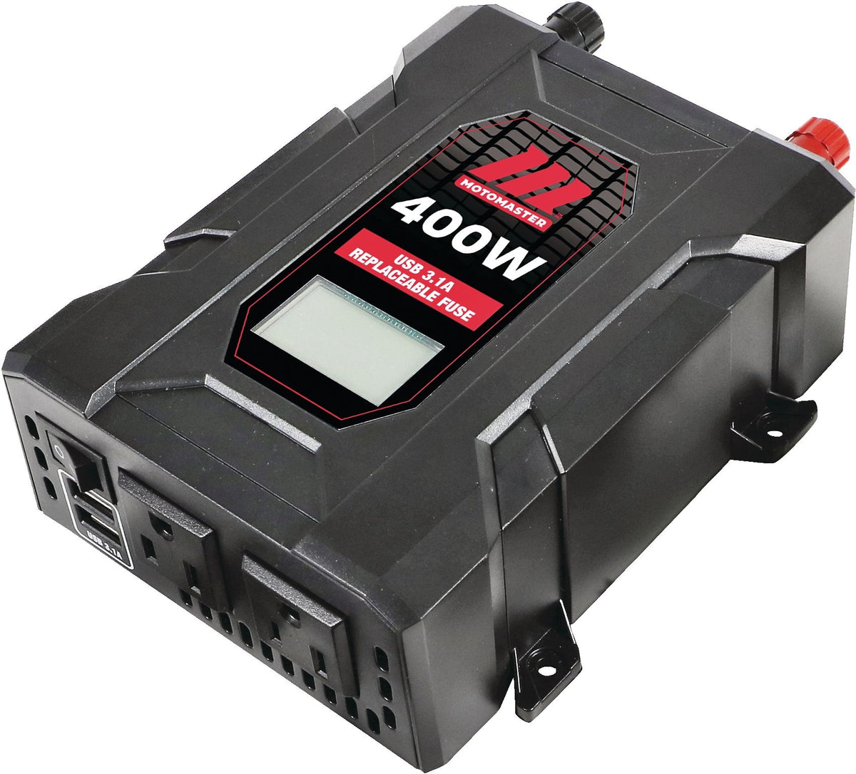 MotoMaster 400W Power Inverter with LCD Screen, Grey