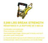 MotoMaster 5,000-lb Commercial Ratchet Tie Down Strap with Double-J Hook, 2-in x 25-ft image 3