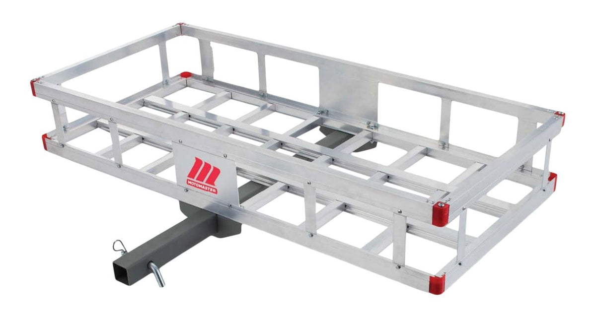 MotoMaster Aluminum Hitch Basket Cargo Carrier, 500-lb Capacity