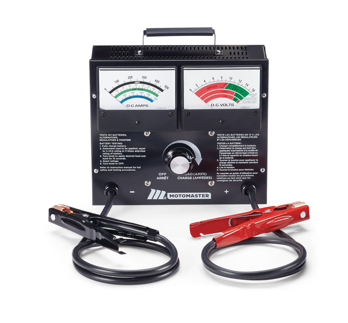 MotoMaster Battery Tester, 500-Amp Load, 12V
