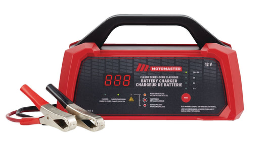 MotoMaster Classic Series Smart Battery Charger/Maintainer, Fully Automatic, 15/8/2-Amp, 12V