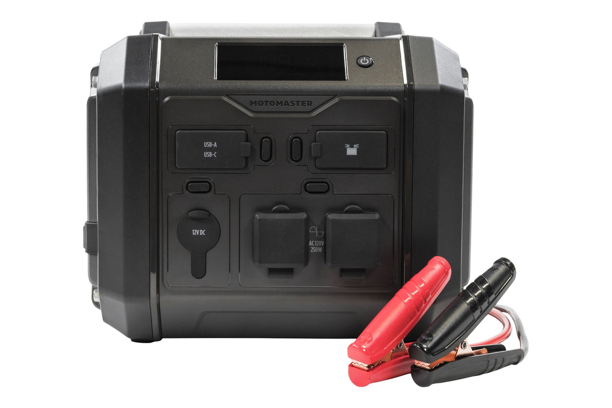 MotoMaster Eliminator PowerBox Surge 250 Lithium Portable Power Station and Booster Pack/Jump Starter