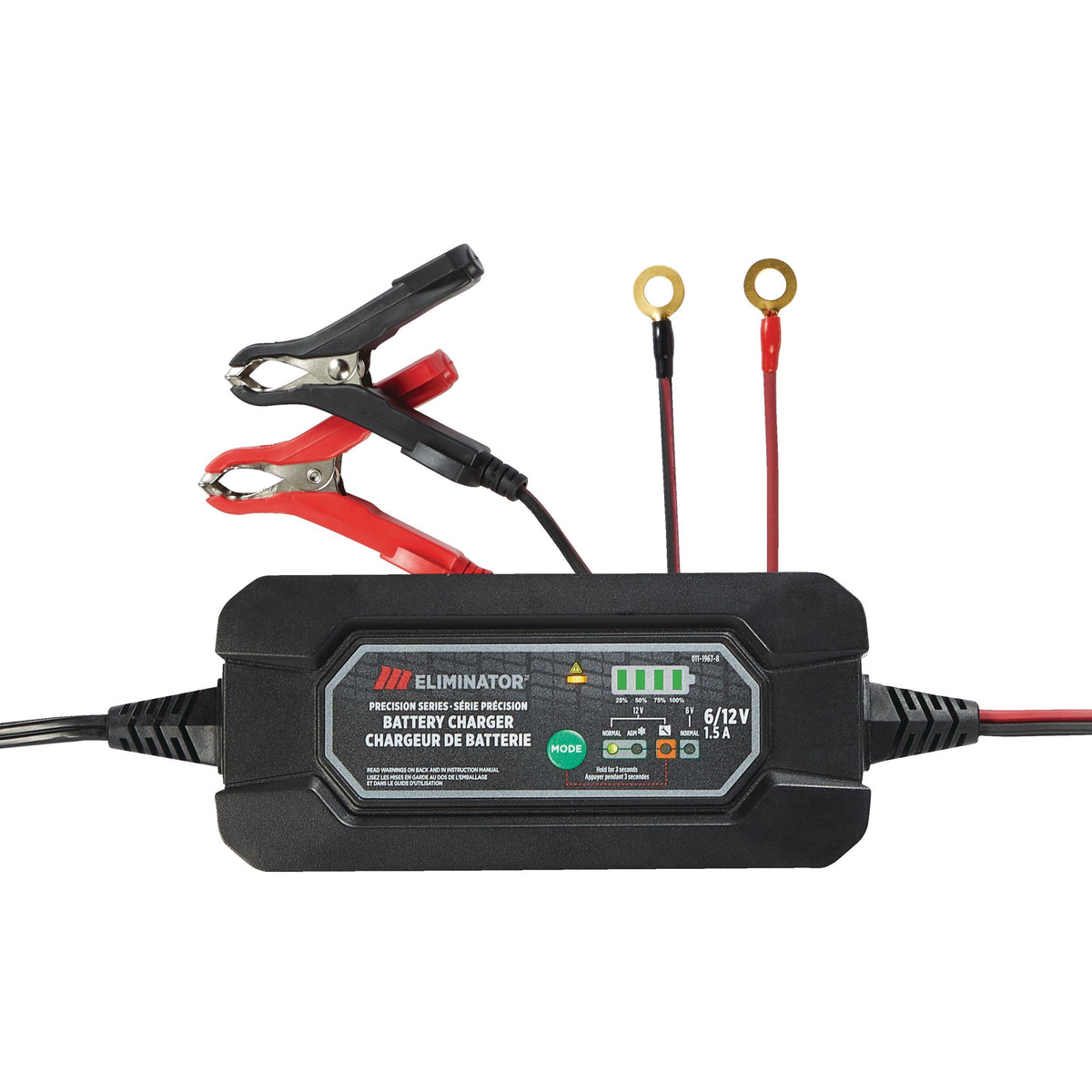 MotoMaster Eliminator Precision Series Smart Battery Charger/Maintainer, Fully Automatic, 1.5-Amp, 6V/12V