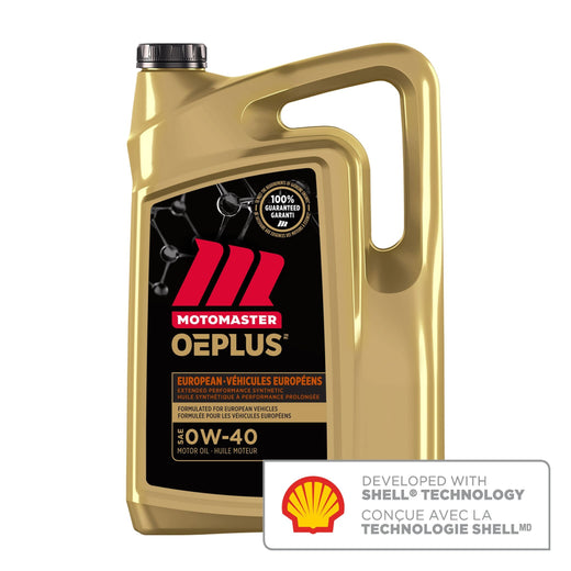 MotoMaster OEPLUS European Premium 0W40 Synthetic Engine/Motor Oil, 5-L