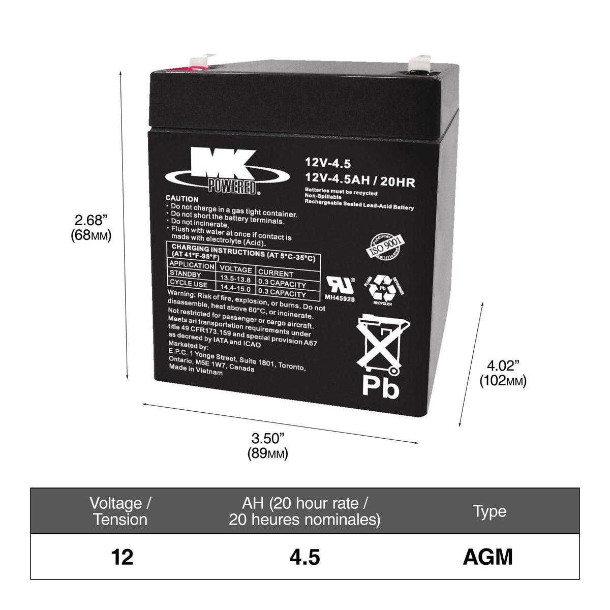 MOTOMASTER OEPLUS Group Size 24F Battery, 750 CCA