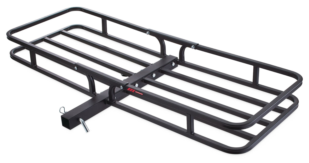 MotoMaster Steel Hitch Basket Cargo Carrier, 500-lb Capacity, Black
