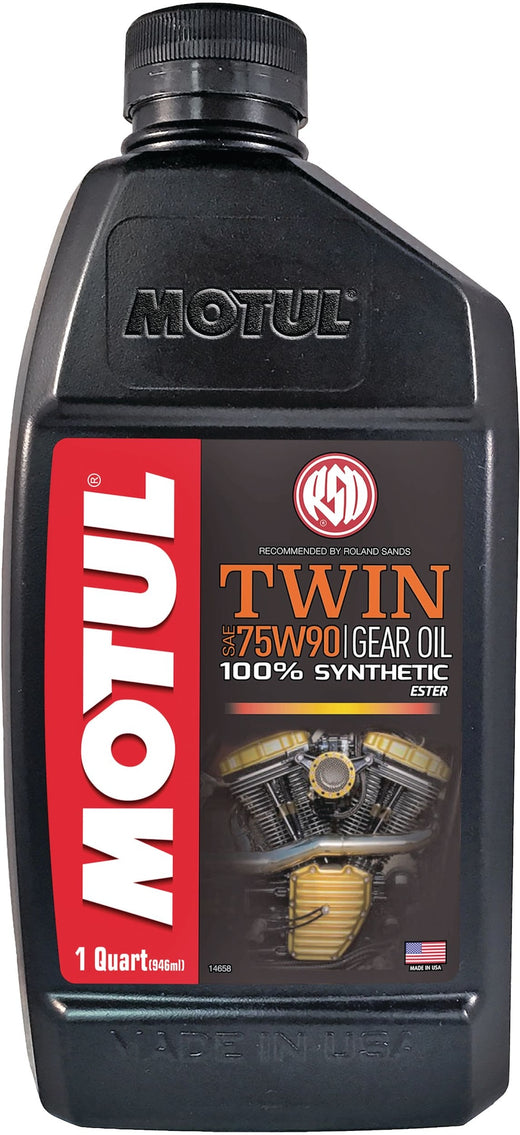 Motul Twin Synthetic Gear Motorcycle Oil 75W90, 946-mL