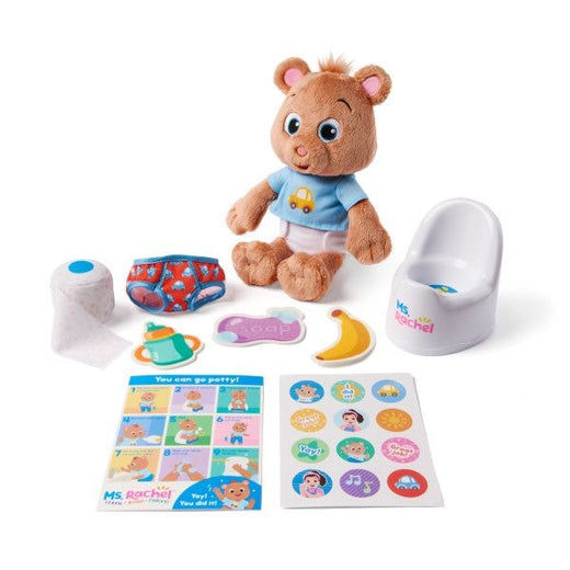 Ms. Rachel Potty Time with Bean 11-in Plush Teddy Bear with Play Toilet & Accessories, Ages 18 Months to 3+