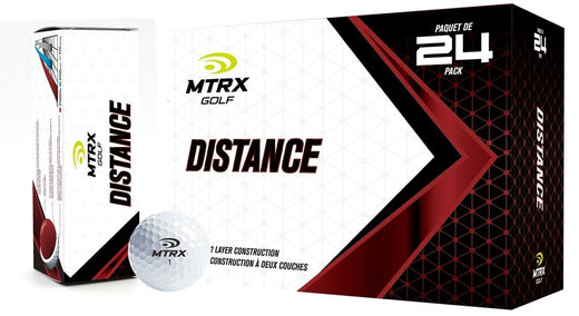 MTRX Distance Golf Balls, White, 24-pk