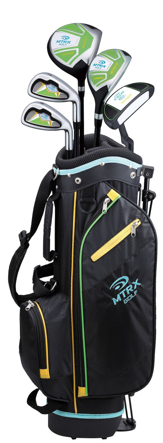 MTRX Junior Kids' Golf Club Set with Gold Stand Bag, Ages 5-8