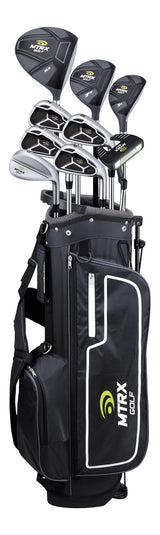 MTRX Men's Complete Golf Club Set with Golf Stand Bag, Black