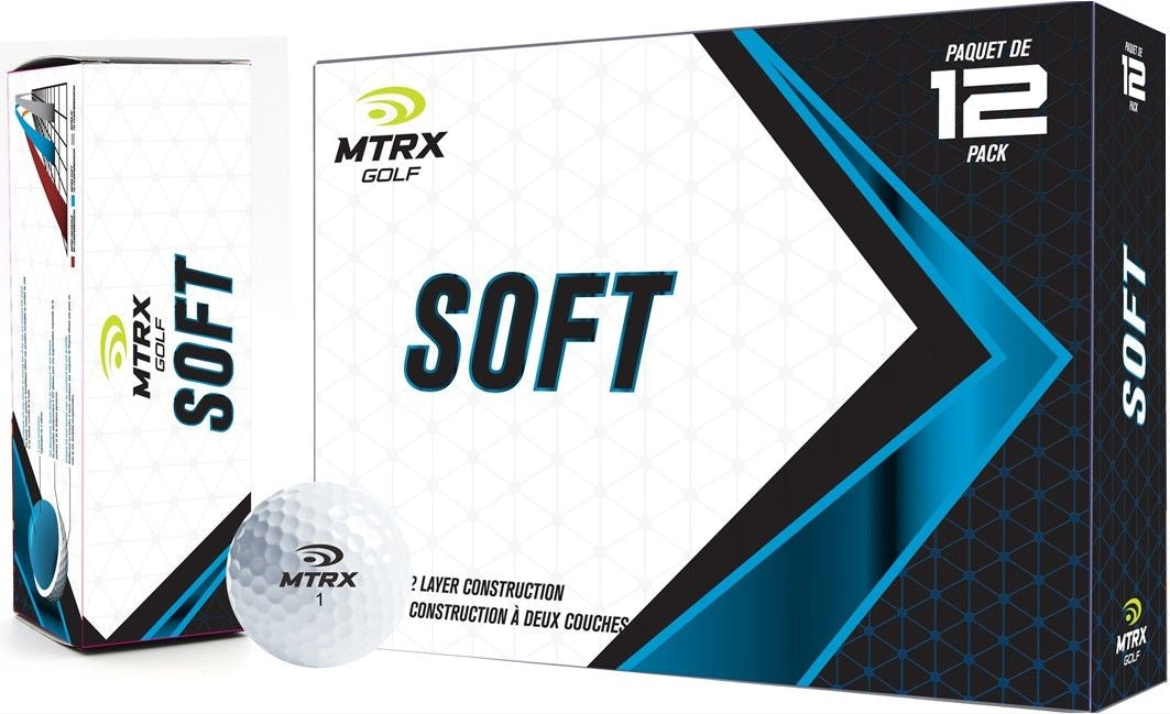 MTRX Soft Golf Balls, White, 12-pk