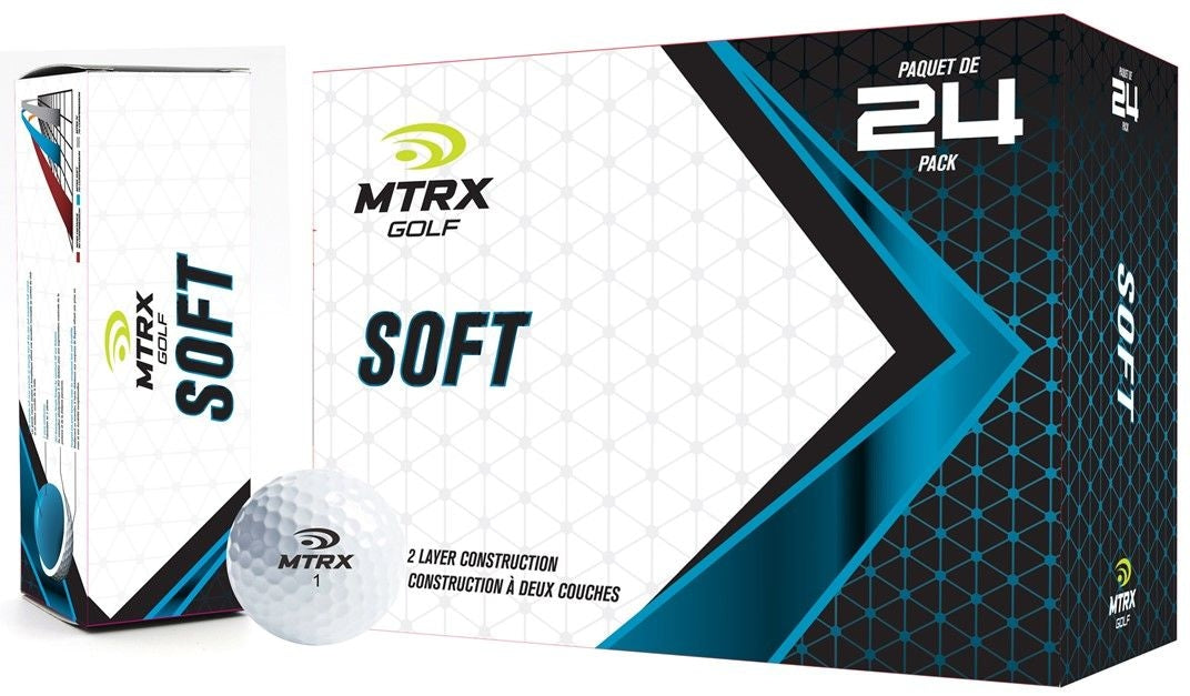MTRX Soft Golf Balls, White, 24-pk
