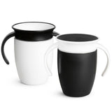 Munchkin Miracle 360° Black & White Trainer Cup, 7-oz, 2-pk