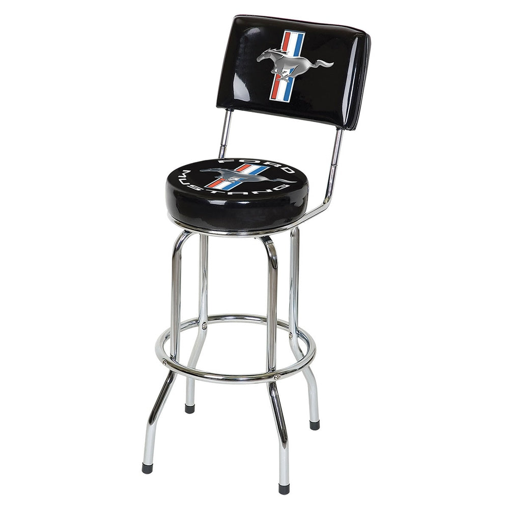 Mustang Swivel Bar Stool with Backrest