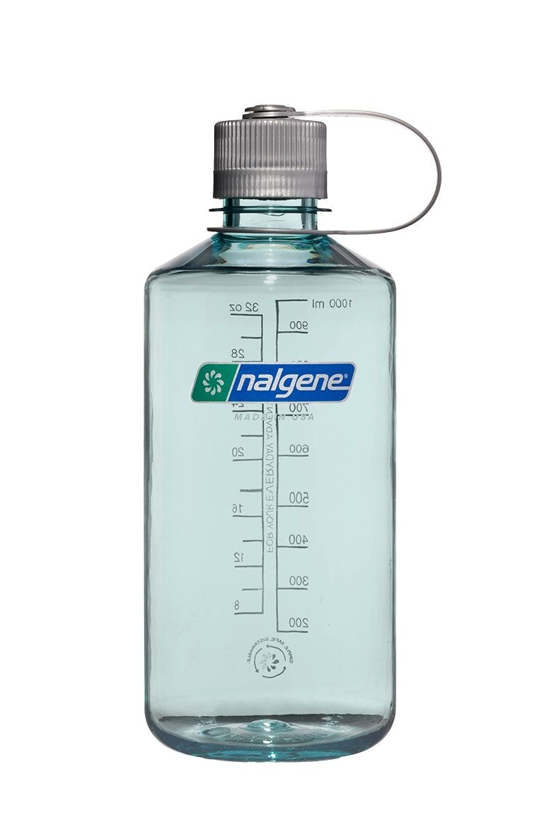 Nalgene Sustain Narrow Mouth Water Bottle, Seafoam, 1 L
