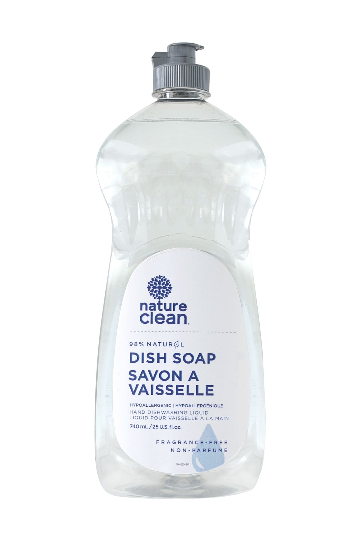 Nature Clean Liquid Dish Soap, Fragrance Free, 740-mL