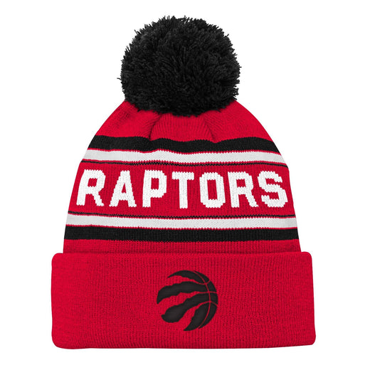 NBA Raptors Jacquard Cuffed Knit With Pom, Acrylic Knit, Regular Size