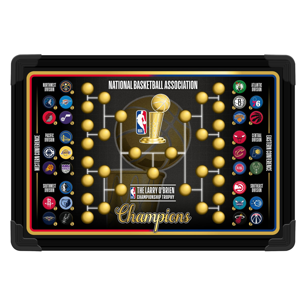 NBA Standing Magnetic Board for Fans, Includes 30 Team Magnets