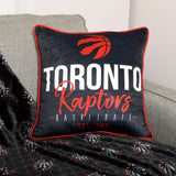 NBA Toronto Raptors Basketball Est. 1995 Décor Throw Pillow For Fans, Black, 18-in x 18-in image 3