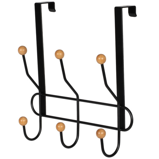 Neatfreak 11.2" Over The Door Metal 3 Hook, Black