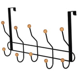Neatfreak 19" Over The Door Metal 5 Hook, Black