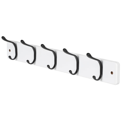 Neatfreak 21.6" Modern Wall 5 Hook Rack, White
