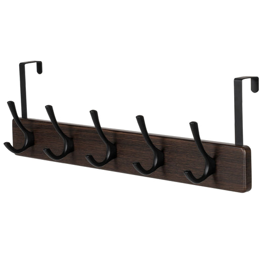 Neatfreak 21.6" Traditional Wall 5 Hook Rack, Brown