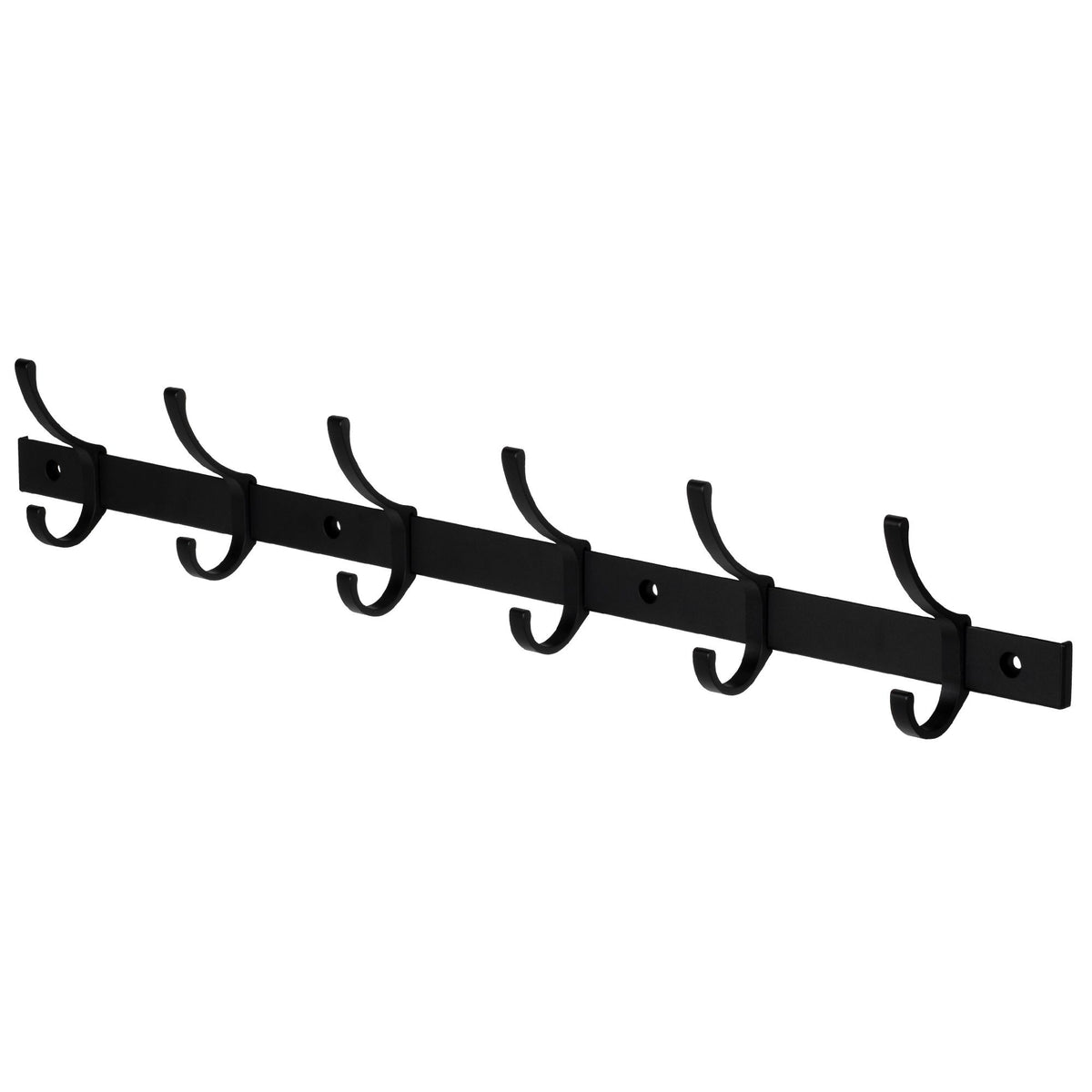 Neatfreak 26.4" Aluminum Wall 6 Hook, Black