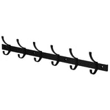 Neatfreak 26.4" Aluminum Wall 6 Hook, Black