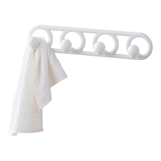 NeatFreak Heavy Duty Plastic 4-Hook Hook, White, 19.7-in