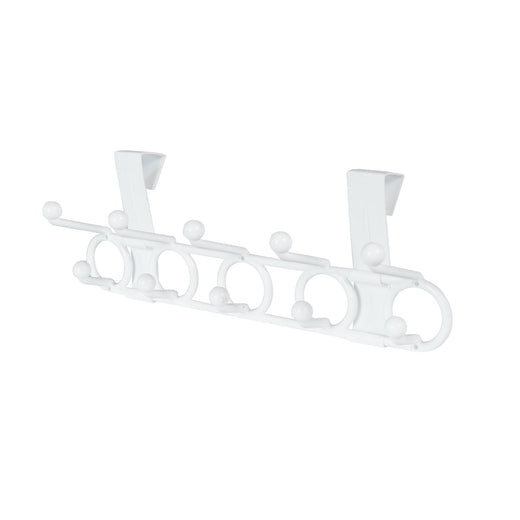 NeatFreak Plastic 10-Hook Over the Door Hook, White, 18.5-in