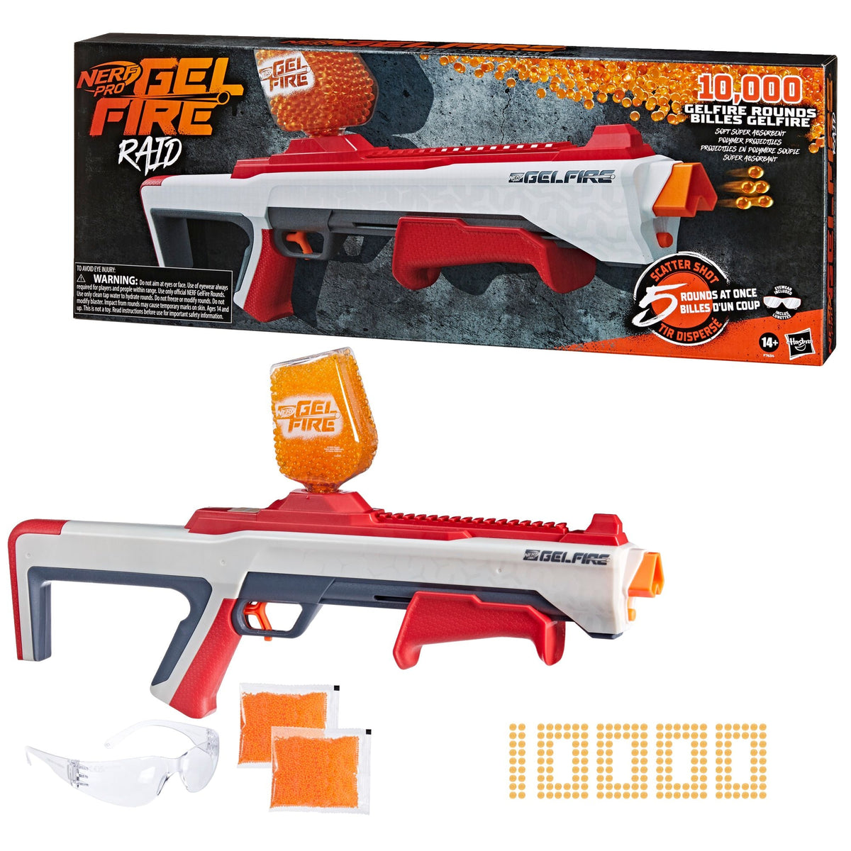 Nerf Pro Gelfire Raid Blaster with 10000 Gelfire Rounds