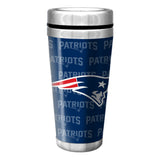 New England Patriots Insulated Stainless Steel Travel Mug For NFL Football Fans/Collectors, 16-oz