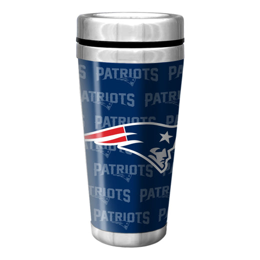 New England Patriots Insulated Stainless Steel Travel Mug For NFL Football Fans/Collectors, 16-oz