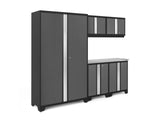 NewAge Bold 3.0 Series 24-Gauge Steel Garage Cabinetry Set with Stainless Steel Top, Partial Assembly, 96-in x 18-in x 72-in, 6-pc image 2