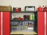 NewAge Bold 3.0 Series All-in-One Lockable Steel Garage Cabinetry Set with Bamboo Top, Black/Red, 48-in x 18-in x 76.75-in, 5-pc image 6