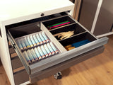 NewAge Bold 3.0 Series Lockable 4-Drawer Rolling Tool Cabinet, Fully-Welded, 600-lb Capacity, White/Platinum, 21-in image 5