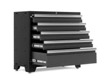 NewAge Bold 3.0 Series Lockable 5-Drawer Steel Tool Cabinet with Adjustable Legs, Fully-Welded, Black/Grey, 36-in image 2