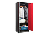 NewAge Bold Series 24-Gauge Steel RTA Storage Locker with 3 Shelves, Black/Red, 30-in image 2
