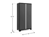 NewAge Bold Series Lockable 24-Gauge Steel RTA Storage Locker with 3 Shelves, Grey/Black, 42-in image 5