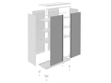 NewAge Bold Series Lockable 24-Gauge Steel RTA Storage Locker with 3 Shelves, Platinum/White, 36-in image 3