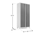NewAge Bold Series Lockable 24-Gauge Steel RTA Storage Locker with 3 Shelves, Platinum/White, 36-in image 5